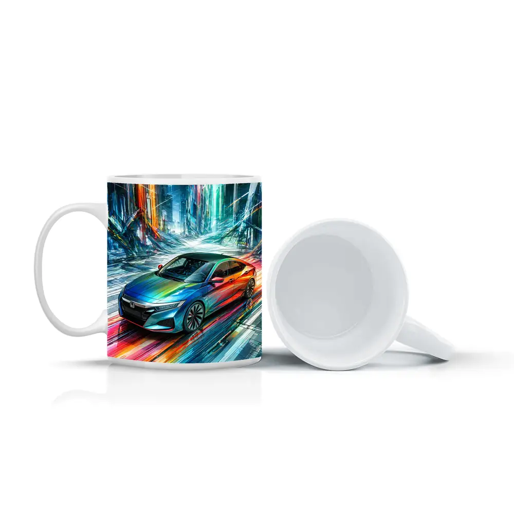 Honda Insight Colorful Abstract Futuristic City Art – Mugs