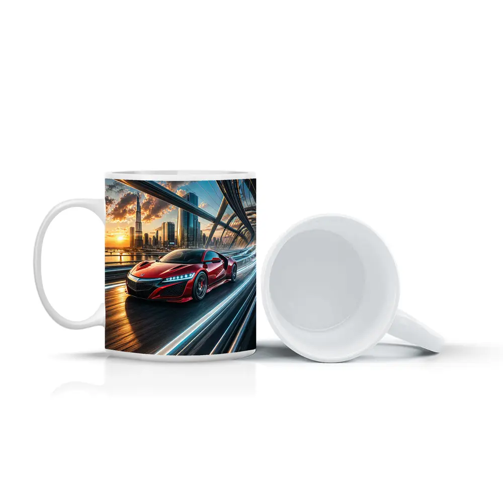 Acura NSX Red Supercar Dubai Skyline – Mugs