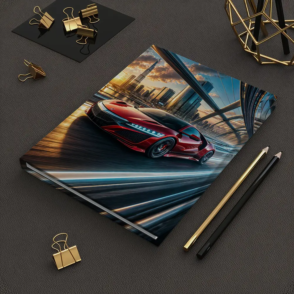 Acura NSX Red Supercar Dubai Skyline – Notebooks