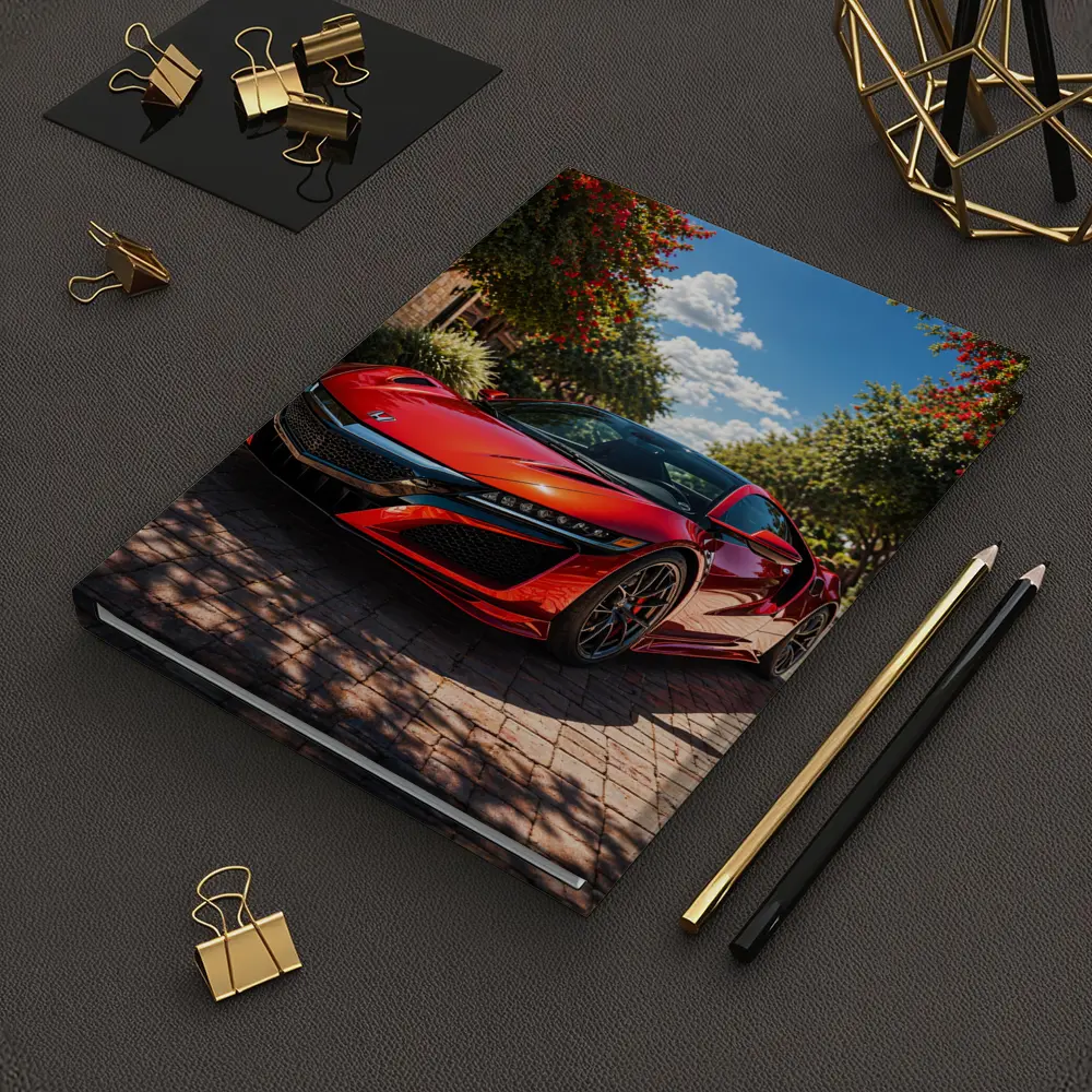Honda NSX Red Sports Car Sunny Driveway – Notebooks
