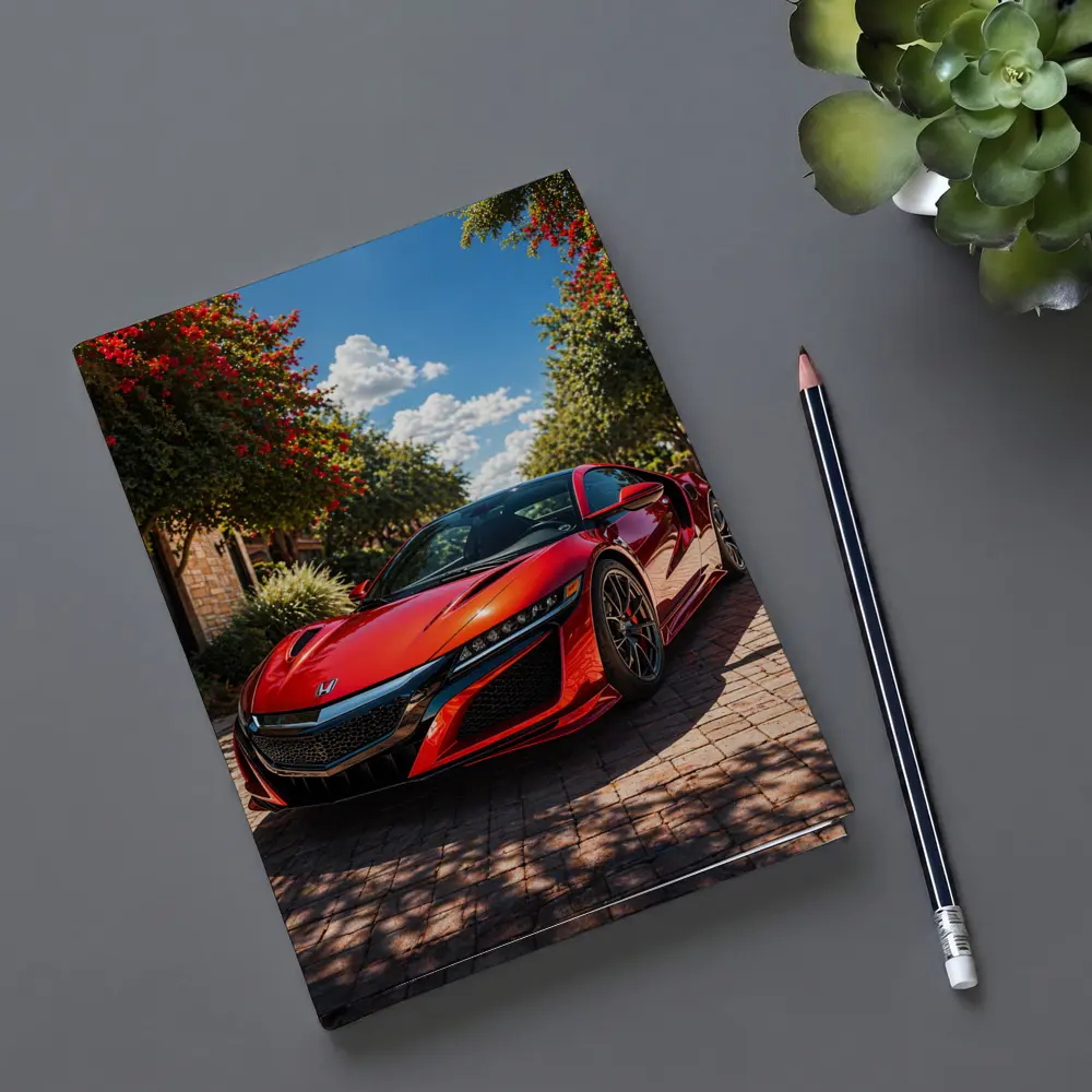 Honda NSX Red Sports Car Sunny Driveway – Notebooks