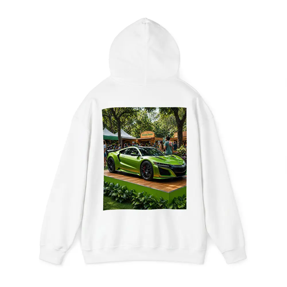 Acura NSX Green Supercar at Outdoor Fair – Hoodies