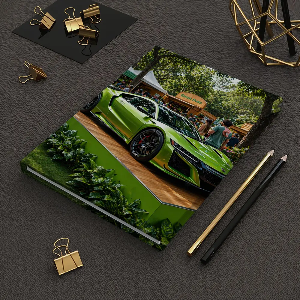 Acura NSX Green Supercar at Outdoor Fair – Notebooks