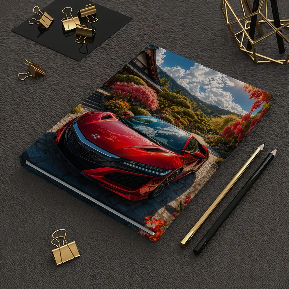 Honda NSX Red Sports Car Japanese Garden – Notebooks