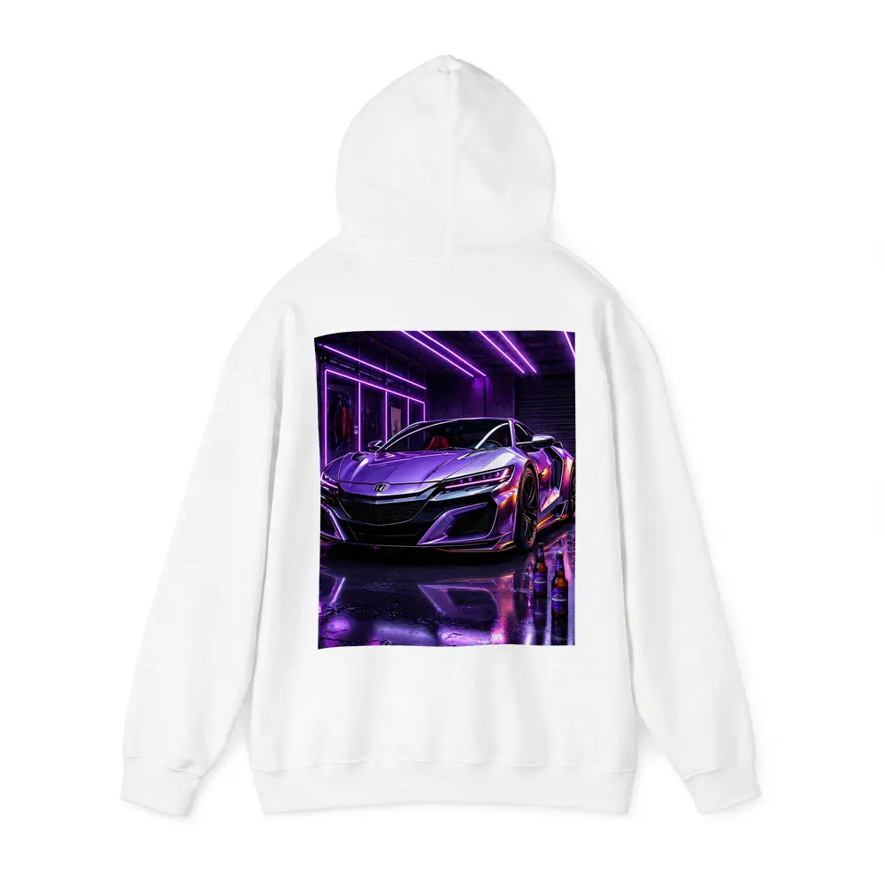 Honda NSX Purple Neon Garage Night – Hoodies