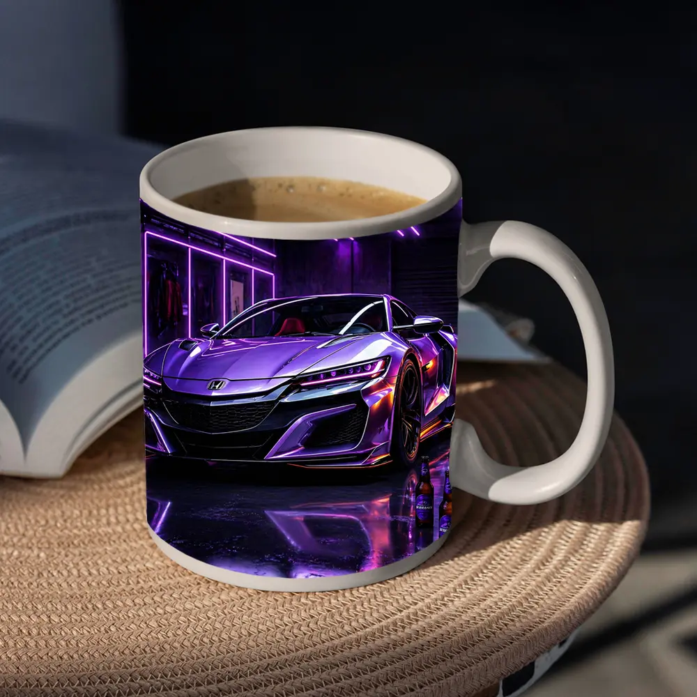 Honda NSX Purple Neon Garage Night – Mugs