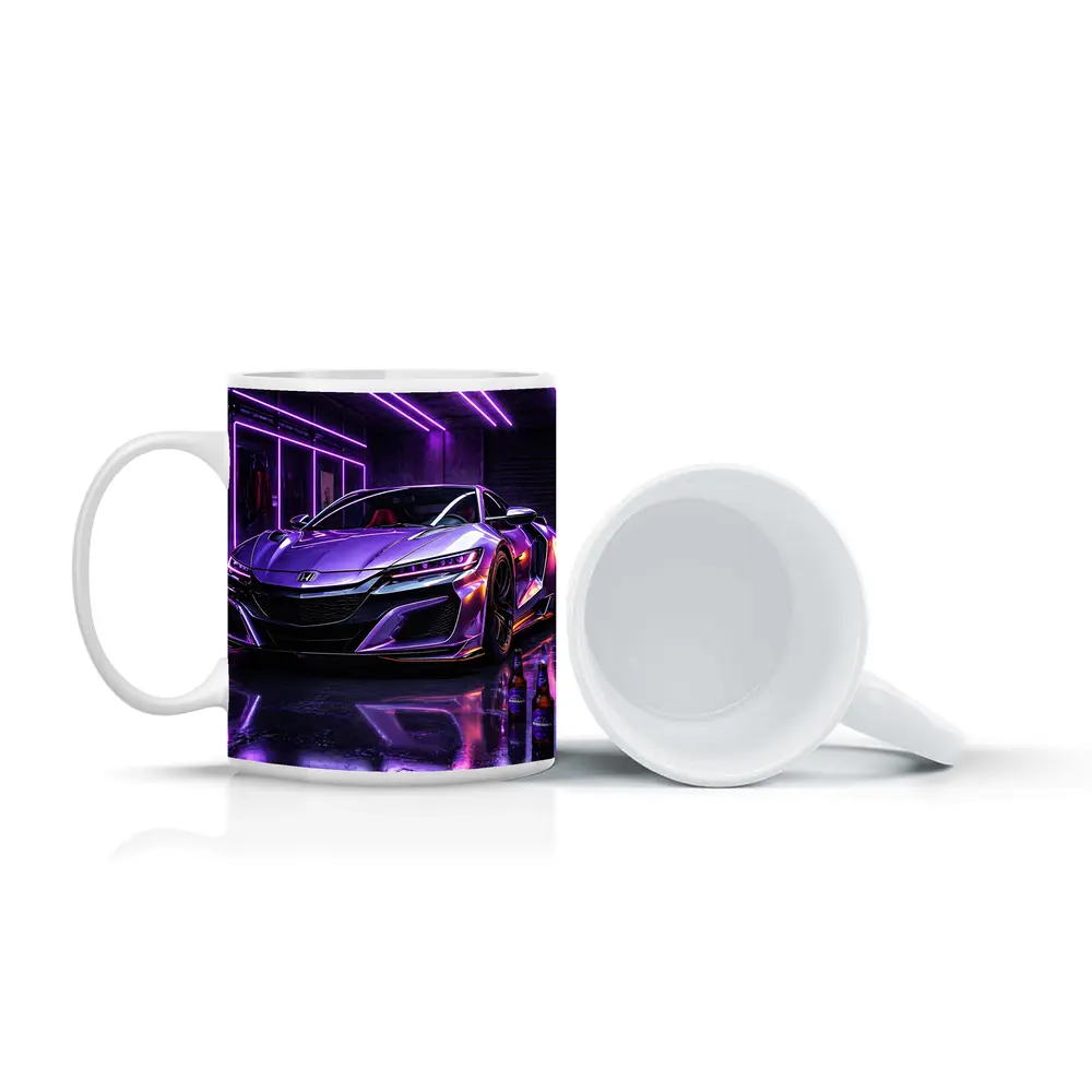 Honda NSX Purple Neon Garage Night – Mugs