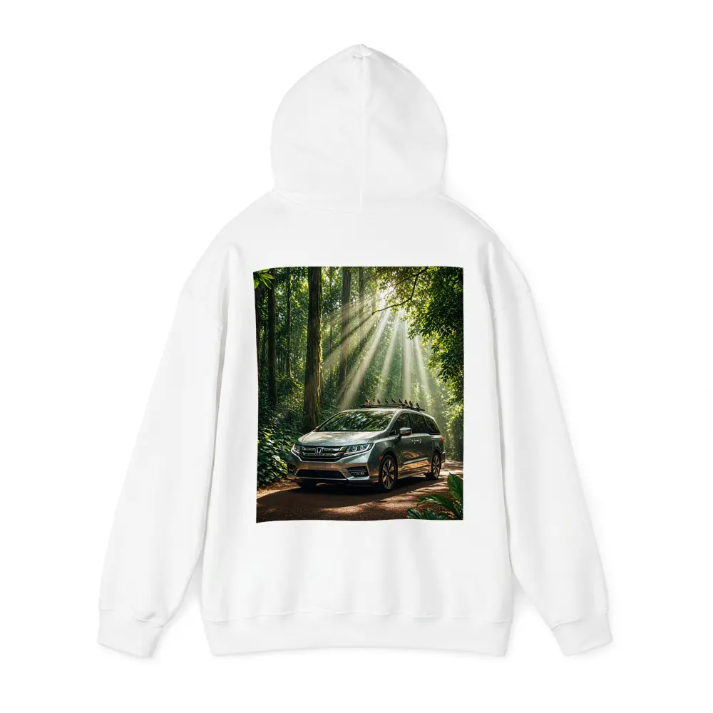 Honda Odyssey Minivan Parked In Forest – Hoodies