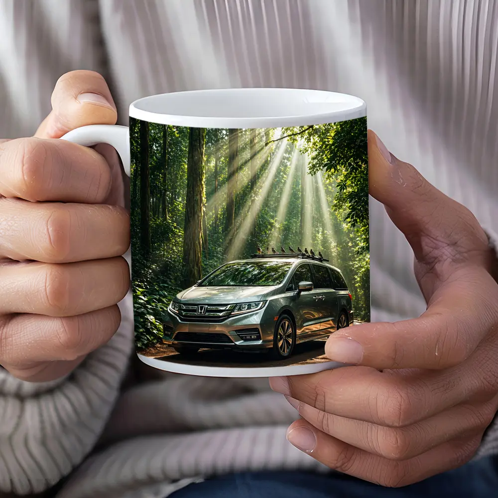 Honda Odyssey Minivan Parked In Forest – Mugs