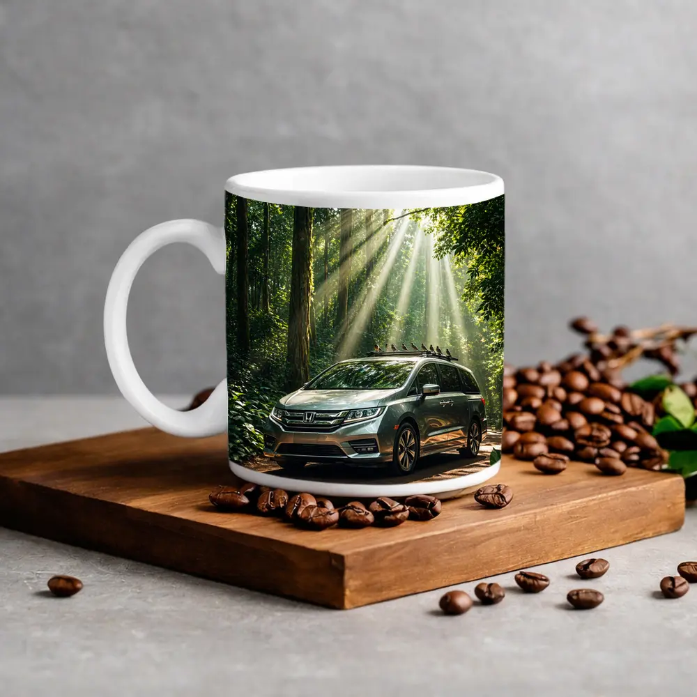 Honda Odyssey Minivan Parked In Forest – Mugs
