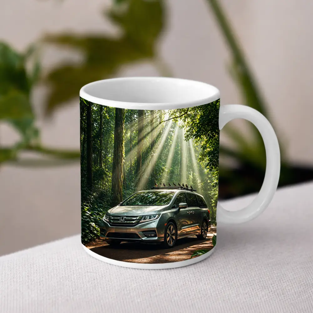 Honda Odyssey Minivan Parked In Forest – Mugs