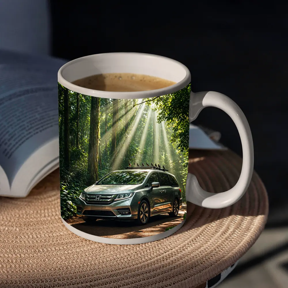 Honda Odyssey Minivan Parked In Forest – Mugs