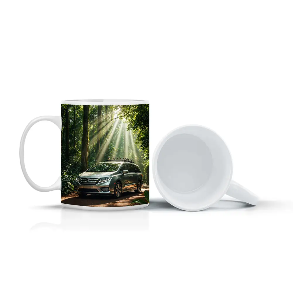 Honda Odyssey Minivan Parked In Forest – Mugs