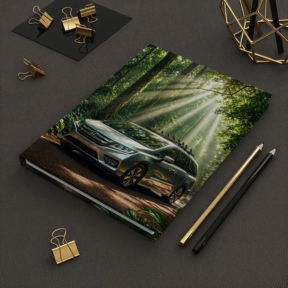 Honda Odyssey Minivan Parked In Forest – Notebooks