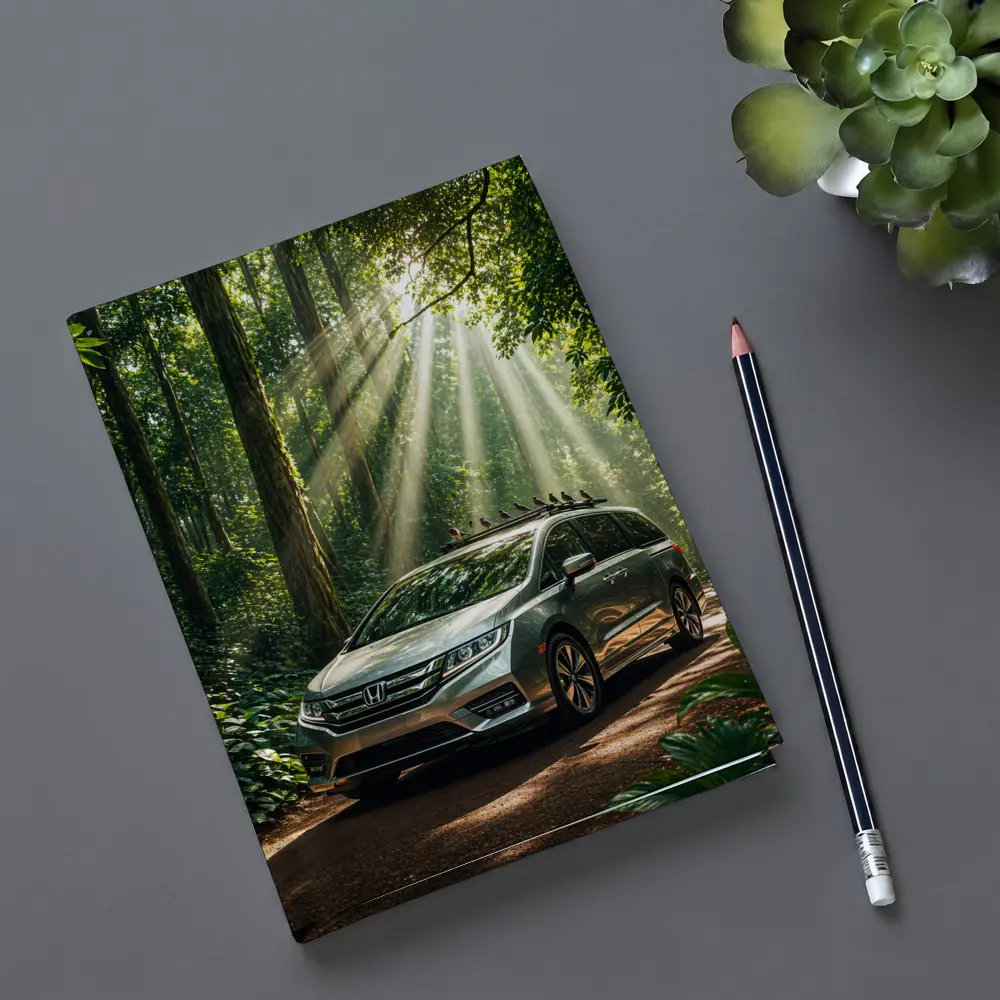 Honda Odyssey Minivan Parked In Forest – Notebooks