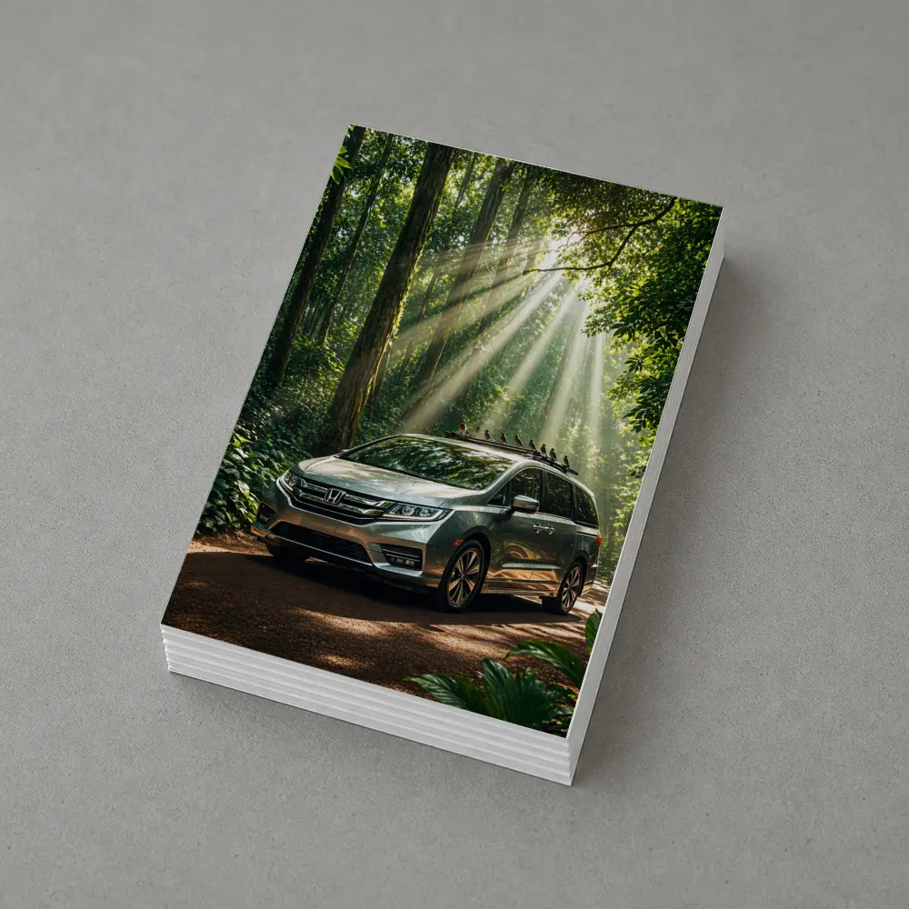 Honda Odyssey Minivan Parked In Forest – Postcards