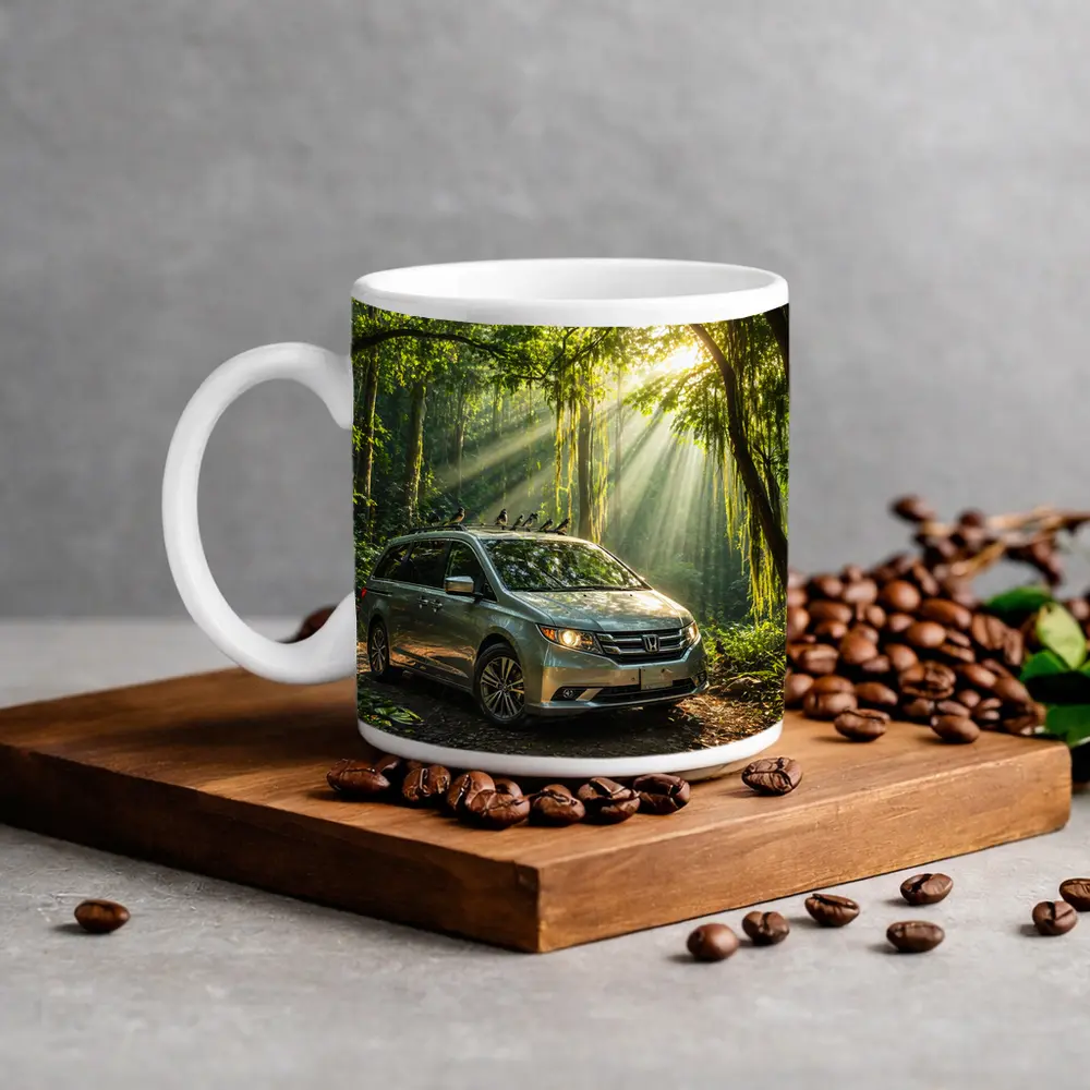 Honda Odyssey Minivan Parked In Forest – Mugs