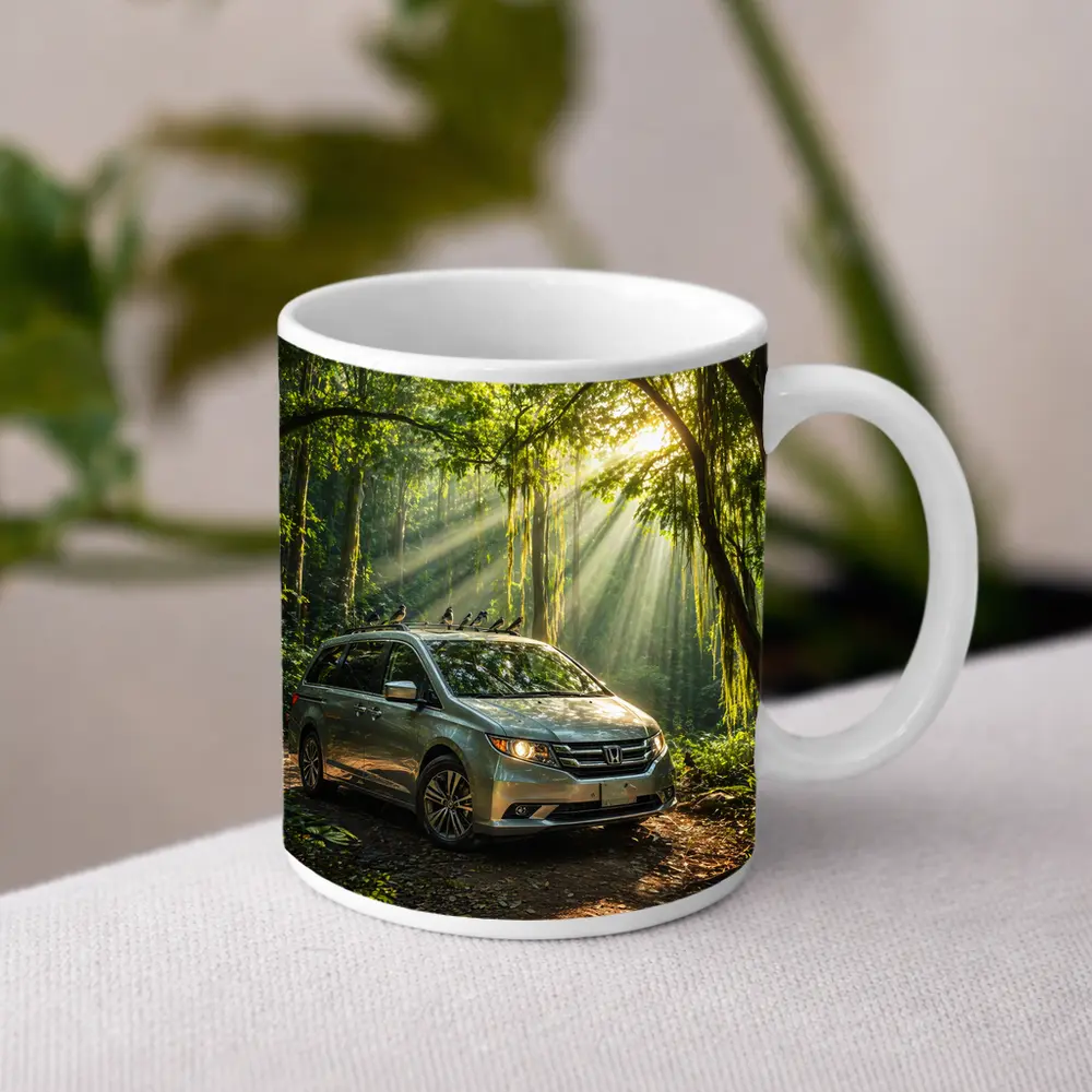Honda Odyssey Minivan Parked In Forest – Mugs