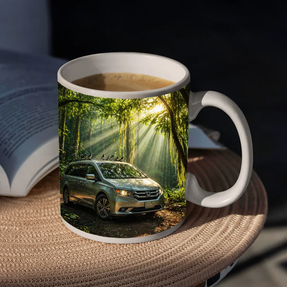 Honda Odyssey Minivan Parked In Forest – Mugs