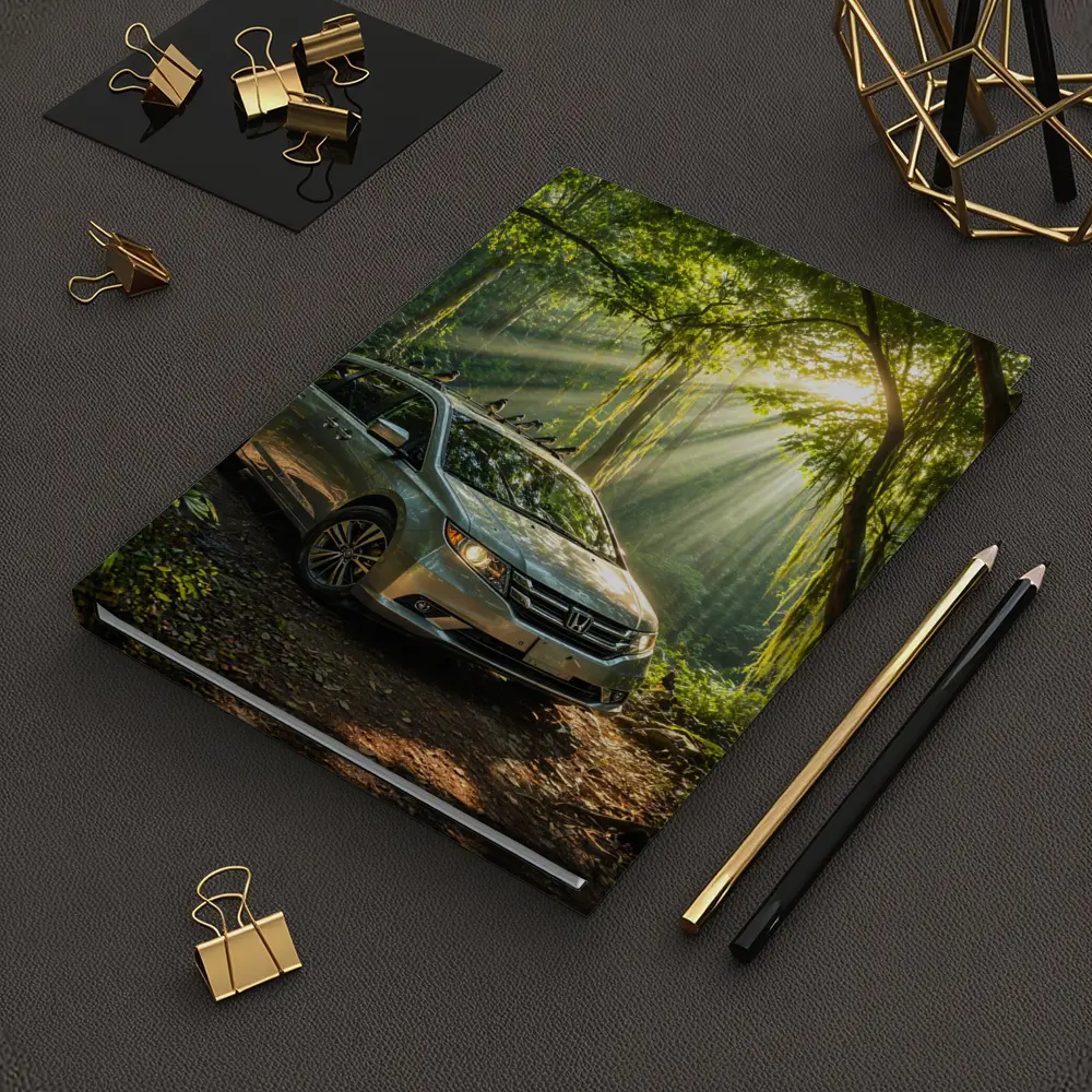 Honda Odyssey Minivan Parked In Forest – Notebooks