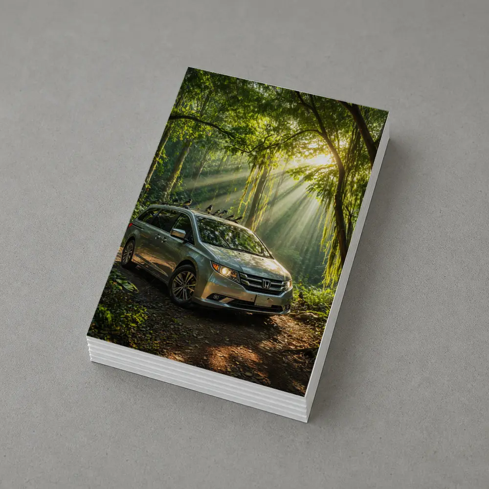 Honda Odyssey Minivan Parked In Forest – Postcards