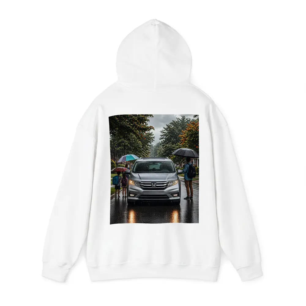 Honda Odyssey Minivan Family Rainy Street – Hoodies