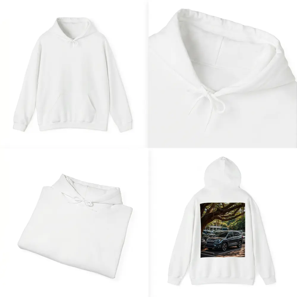 Honda Pilot SUV Parked Under Tropical Trees – Hoodies