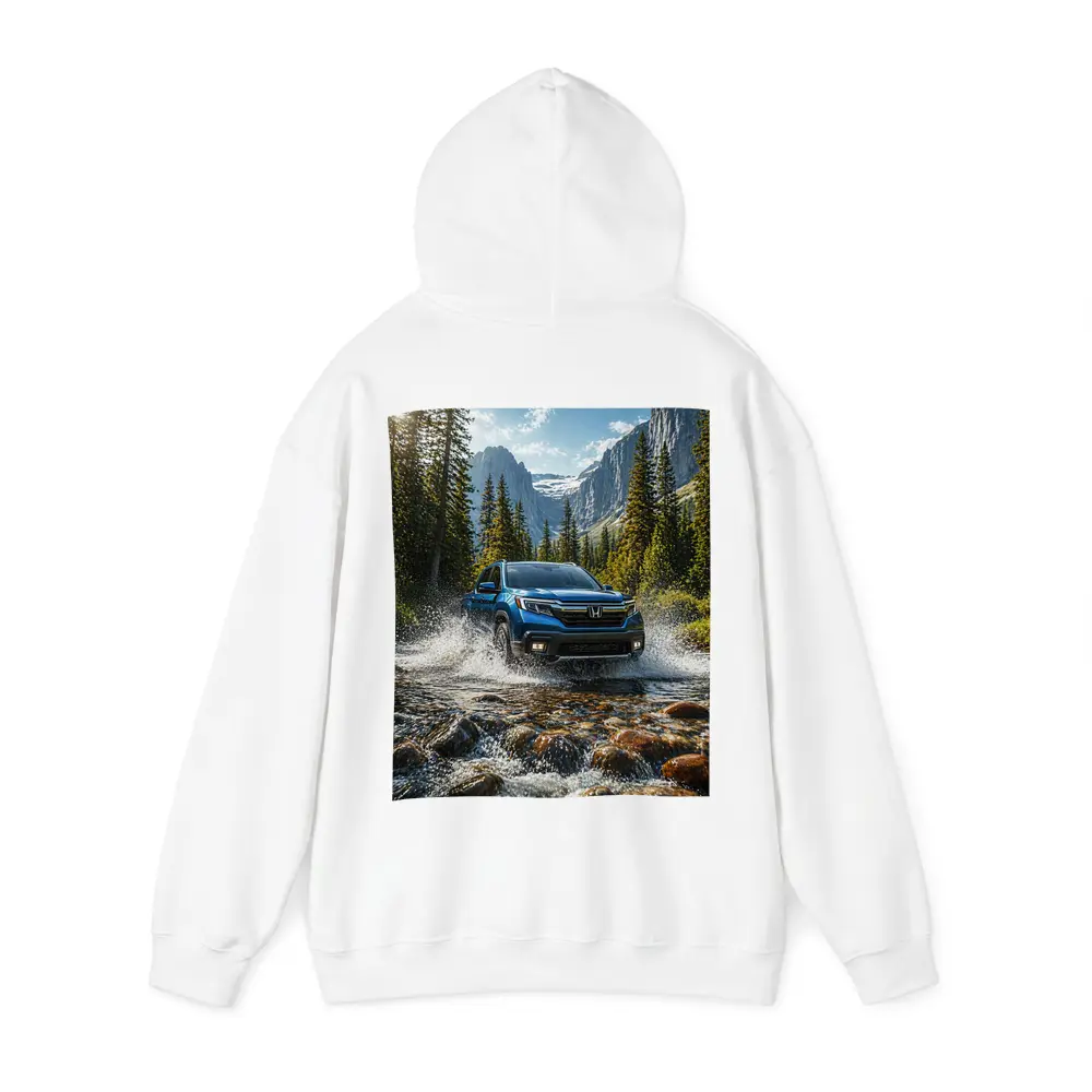 Honda Ridgeline Truck Splashing Mountain River – Hoodies