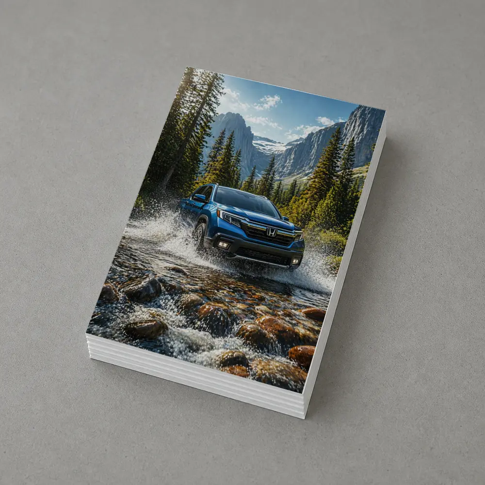 Honda Ridgeline Truck Splashing Mountain River – Postcards