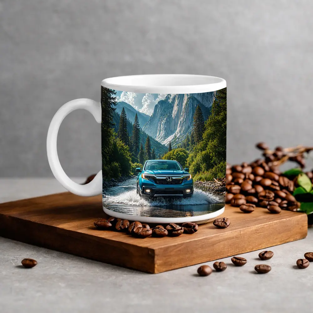 Honda Ridgeline Blue Truck Mountain River – Mugs