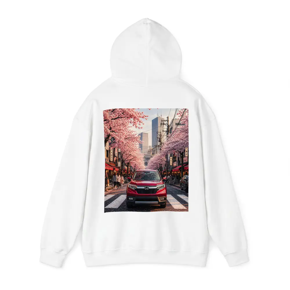 Honda Ridgeline Red Truck Tokyo Cherry Blossoms – Hoodies