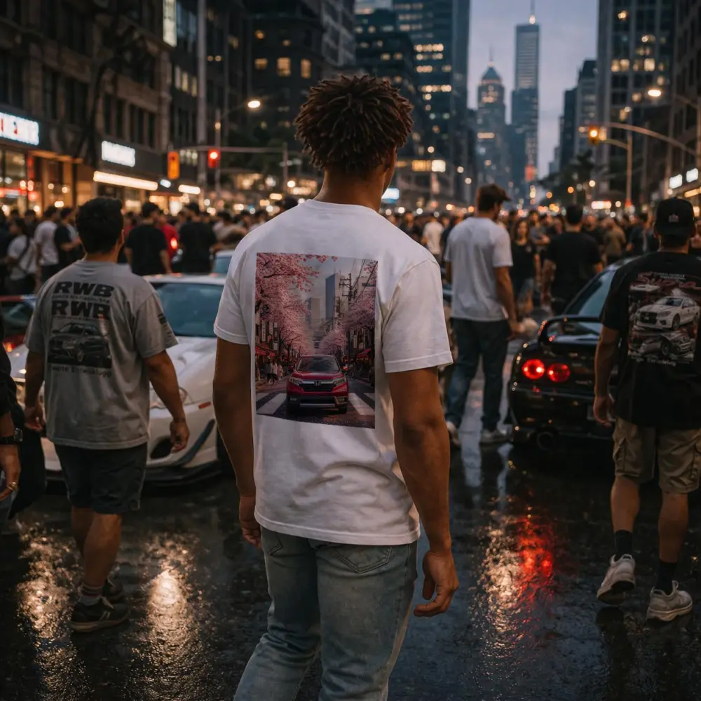 Honda Ridgeline Red Truck Tokyo Cherry Blossoms – T-Shirts