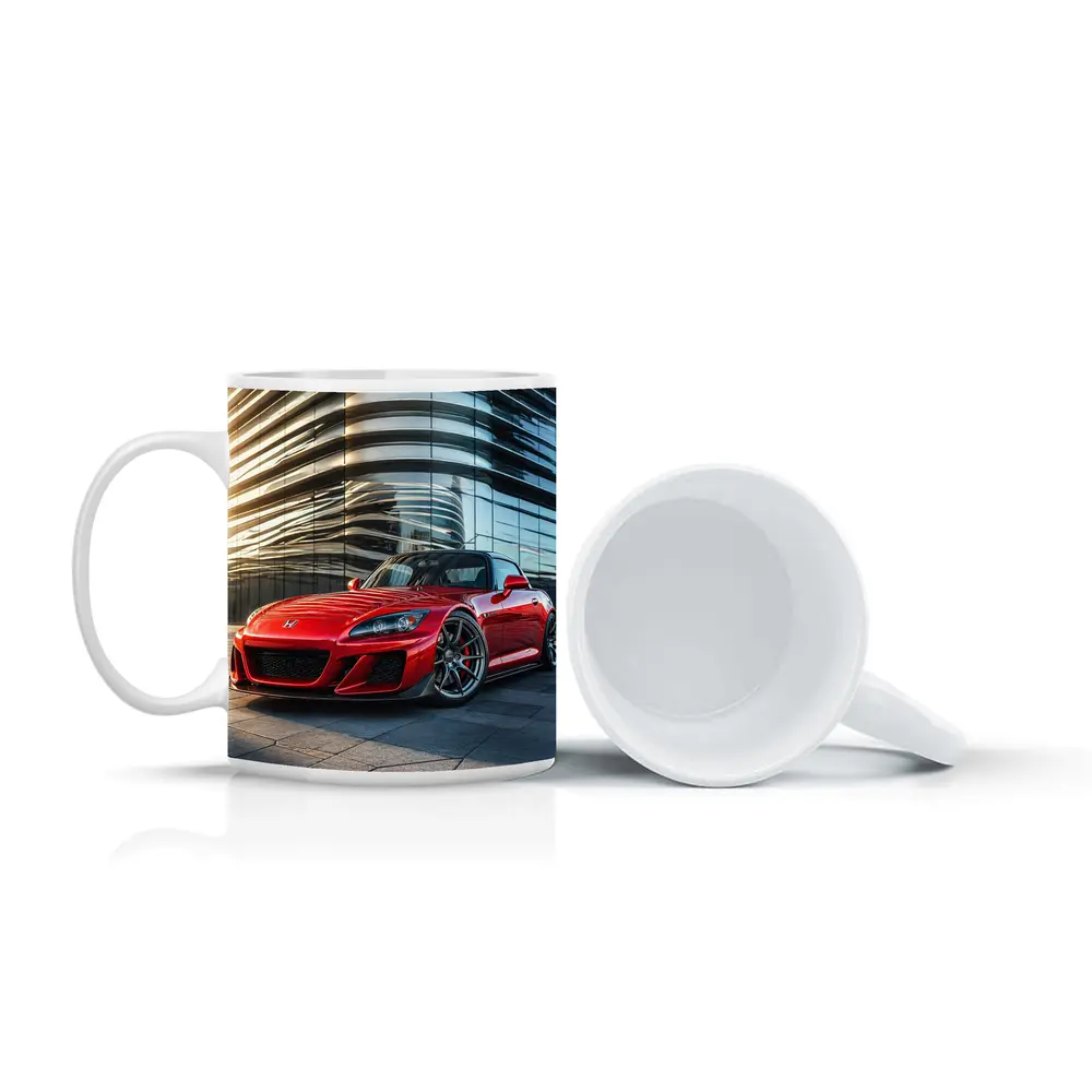 Honda S2000 Red Sports Car Urban Building – Mugs