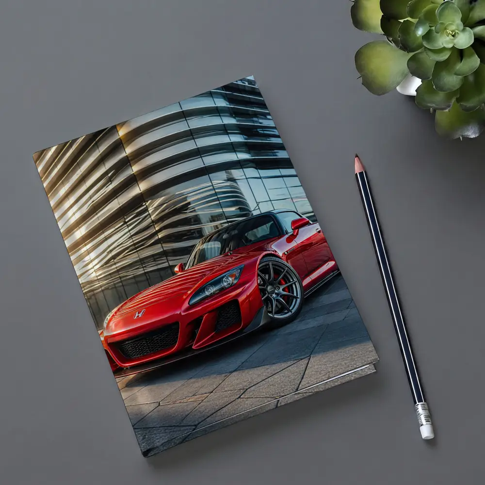 Honda S2000 Red Sports Car Urban Building – Notebooks
