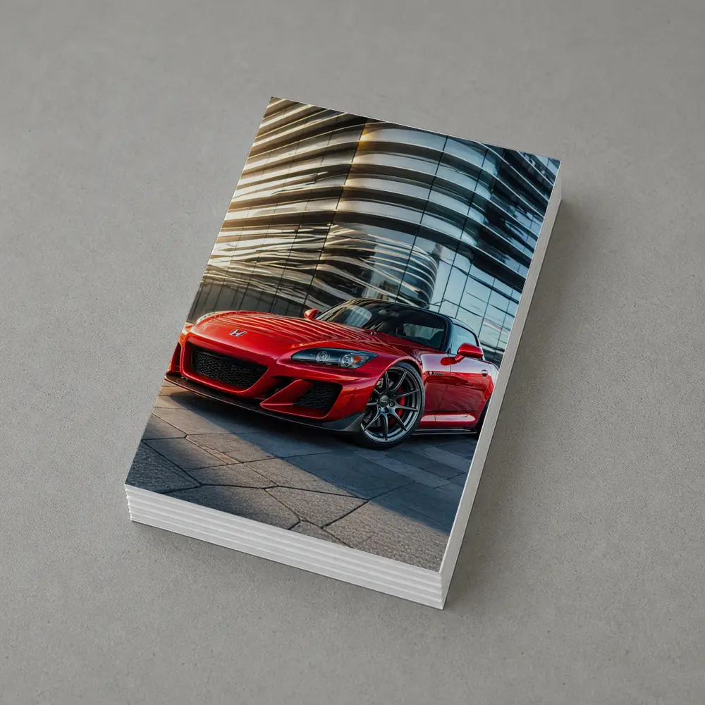 Honda S2000 Red Sports Car Urban Building – Postcards