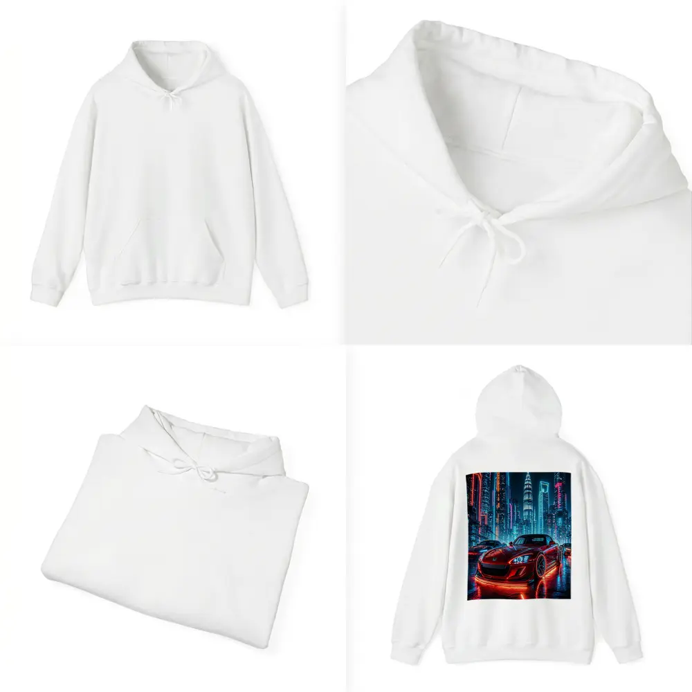 Honda S2000 Red Neon City Night – Hoodies
