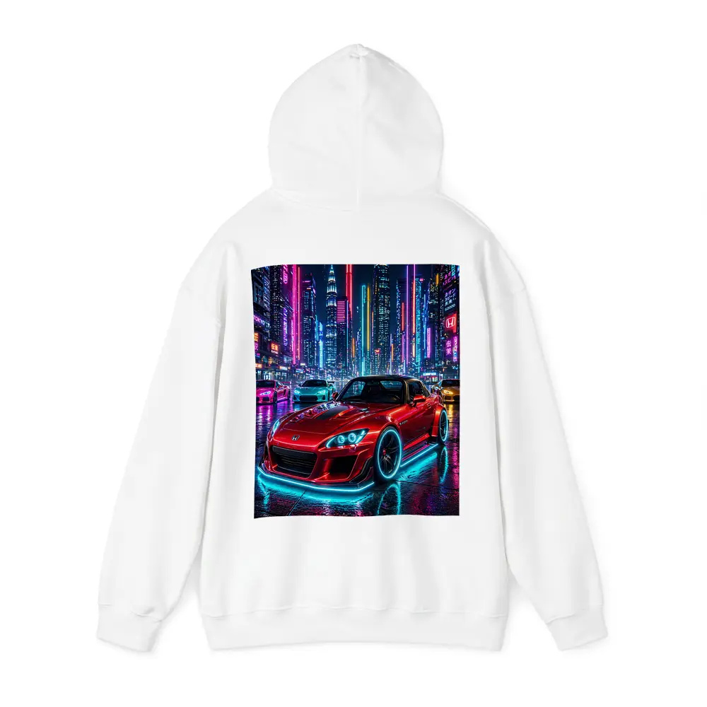 Honda S2000 Red Neon City Night – Hoodies