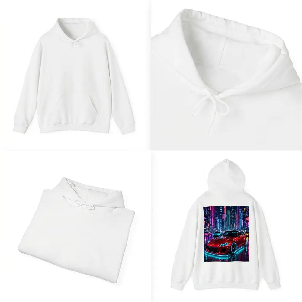 Honda S2000 Red Neon City Night – Hoodies