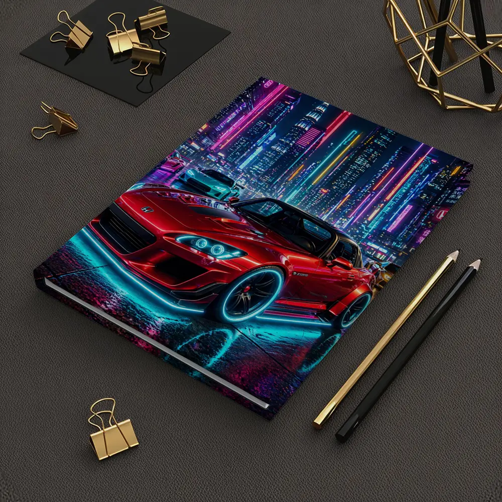 Honda S2000 Red Neon City Night – Notebooks