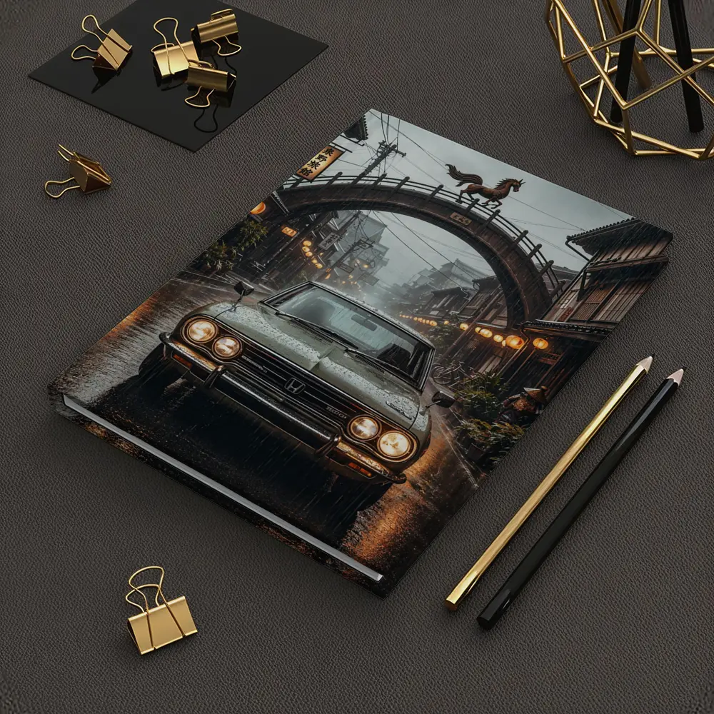 Honda Classic Car Rainy Japanese Street – Notebooks