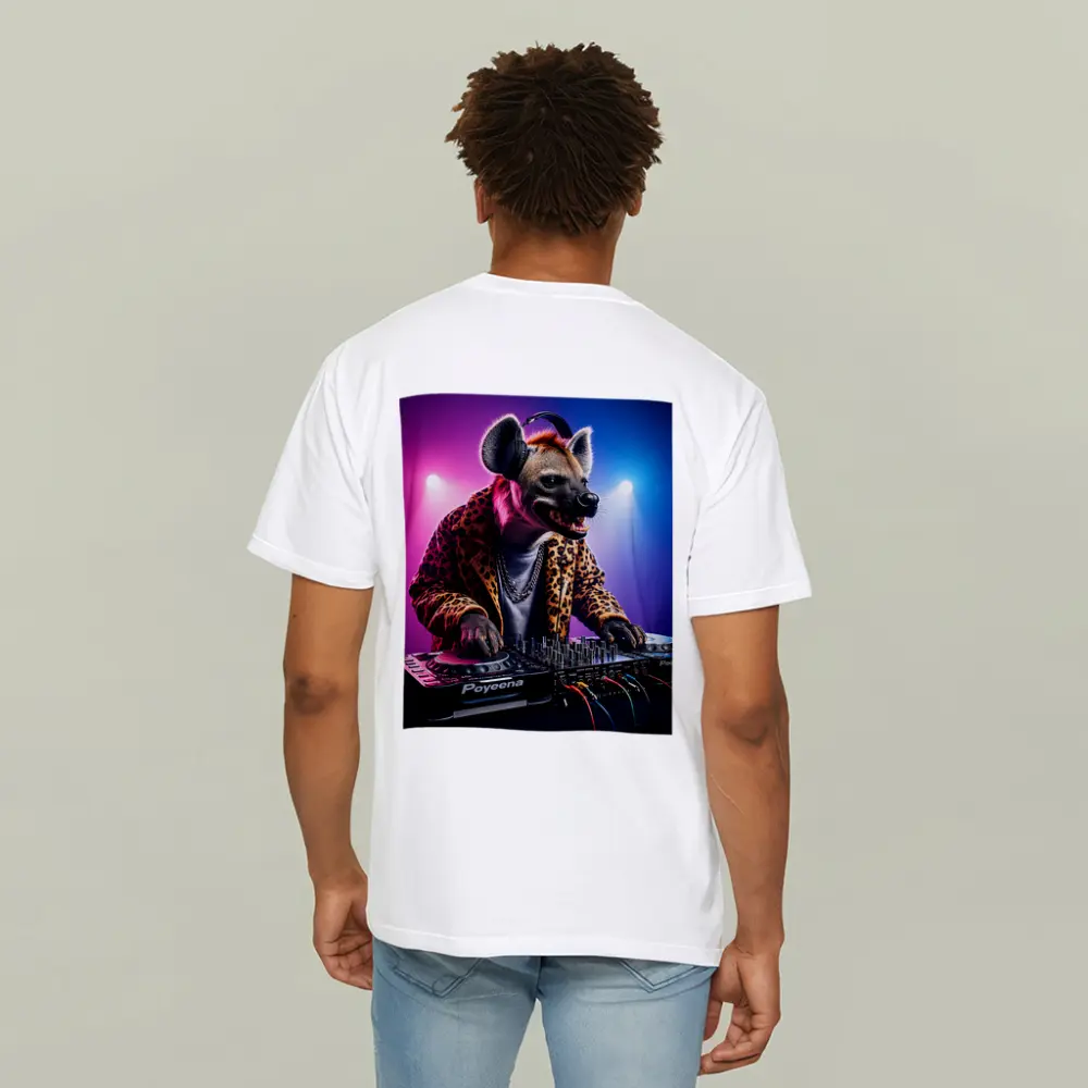 Hyena DJ Leopard Jacket Neon Club Night – T-Shirts