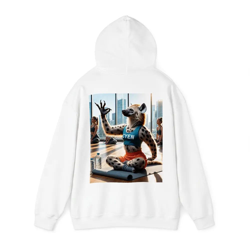 Hyena Doing Yoga In City Studio – Hoodies