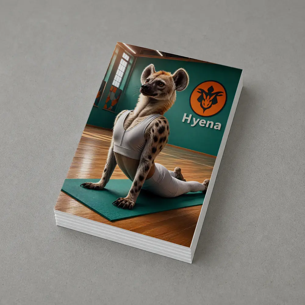 Hyena Doing Yoga Pose In Gym – Postcards