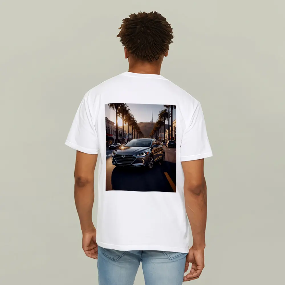 Hyundai Elantra Cruising Los Angeles Palm Boulevard – T-Shirts