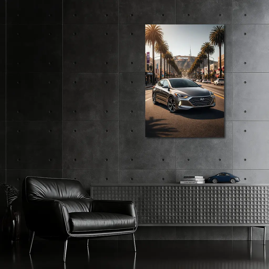Hyundai Elantra Hollywood Los Angeles Street – Wall Art