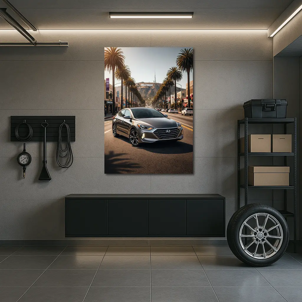 Hyundai Elantra Hollywood Los Angeles Street – Wall Art
