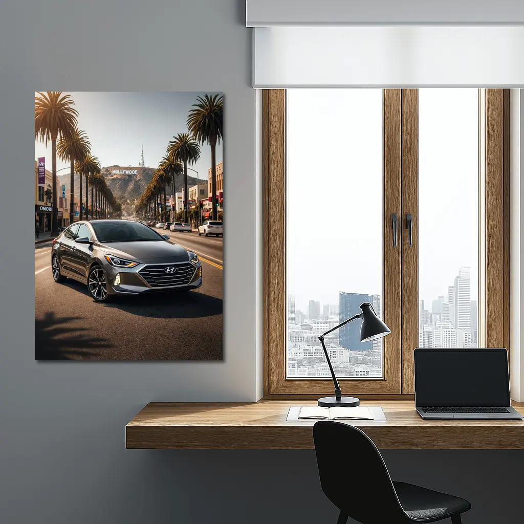 Hyundai Elantra Hollywood Los Angeles Street – Wall Art