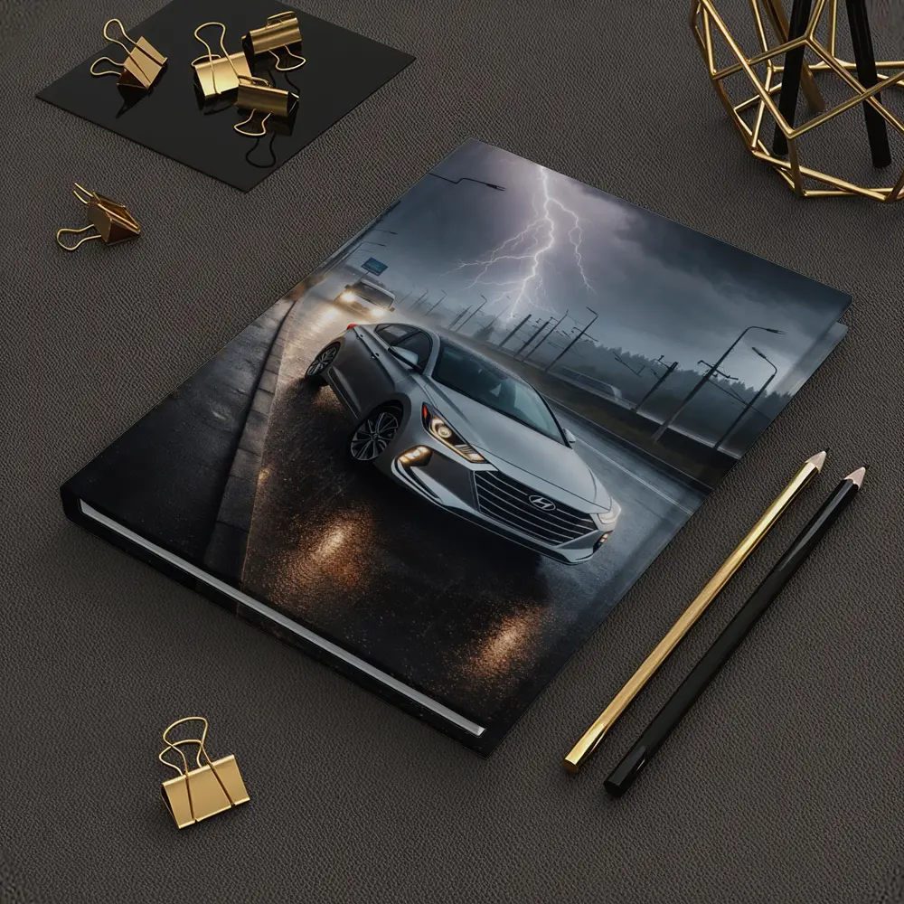 Hyundai Elantra Driving Through Stormy Night – Notebooks