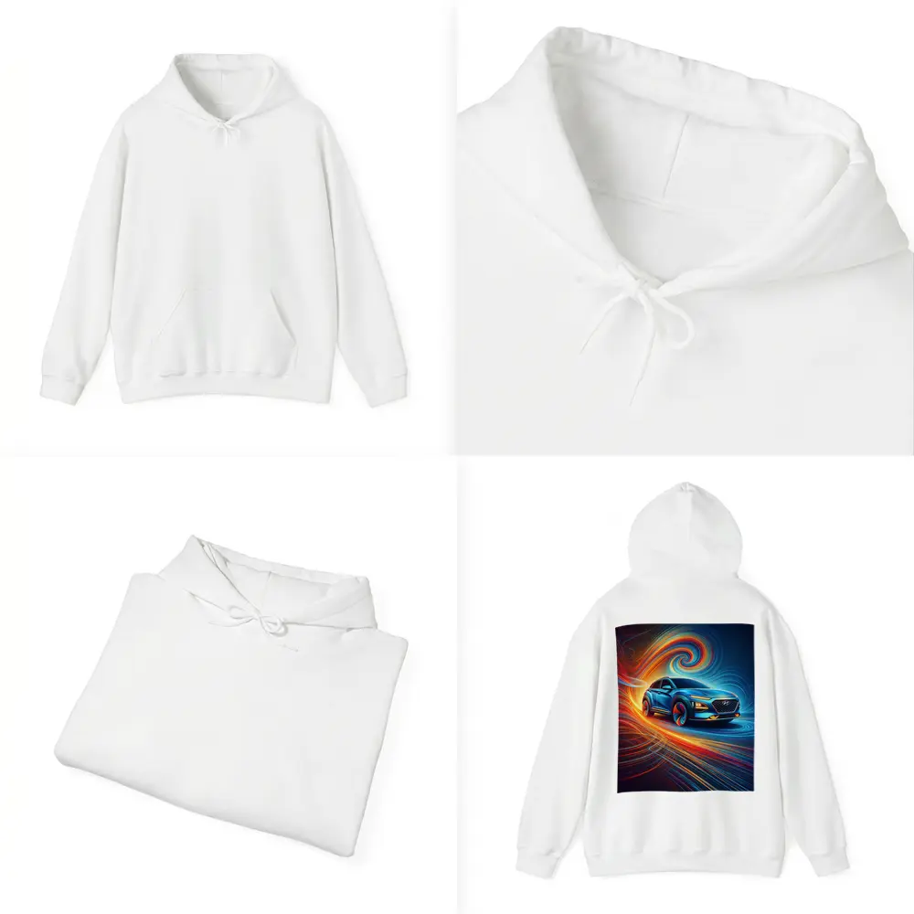 Hyundai Kona SUV Abstract Swirl Art – Hoodies