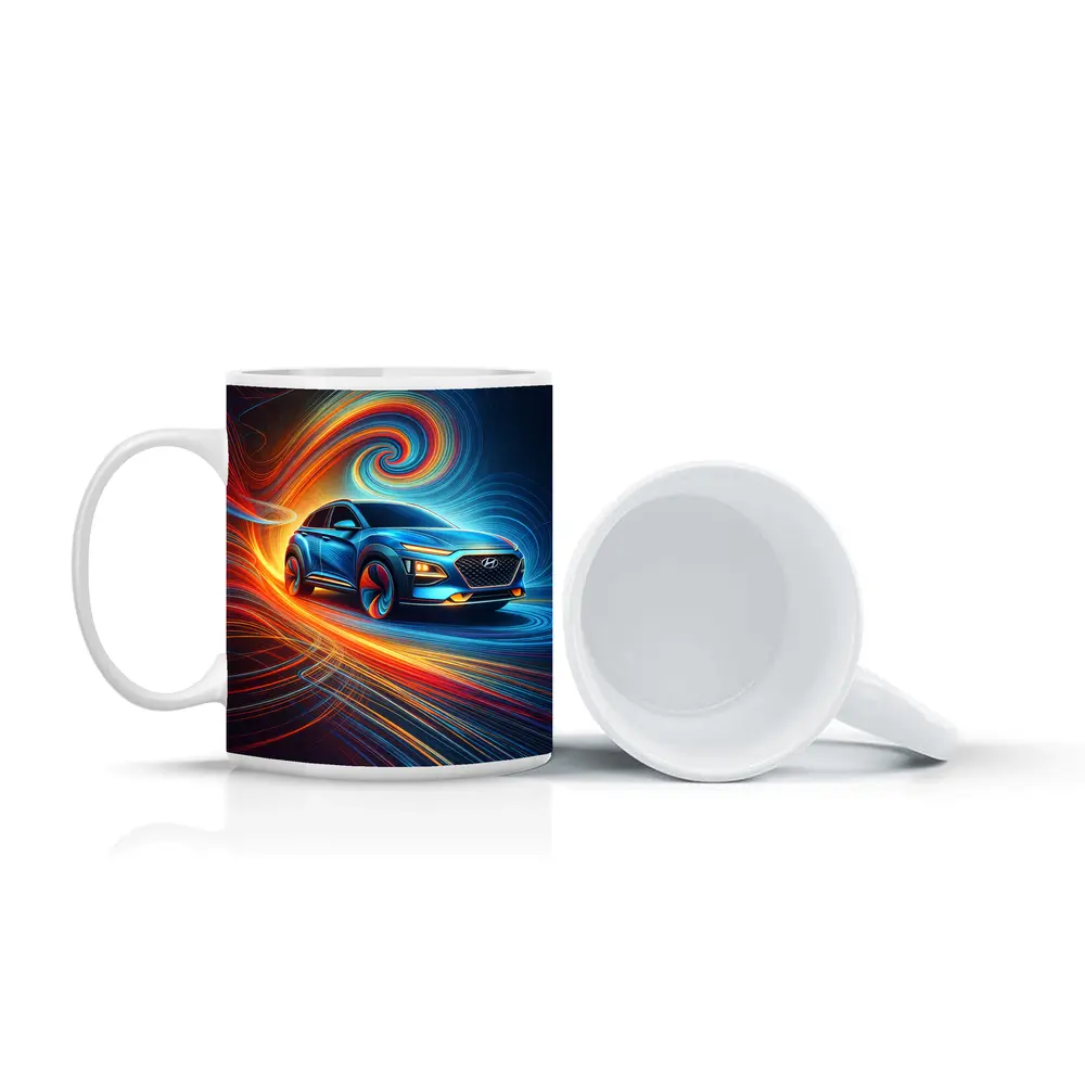 Hyundai Kona SUV Abstract Swirl Art – Mugs